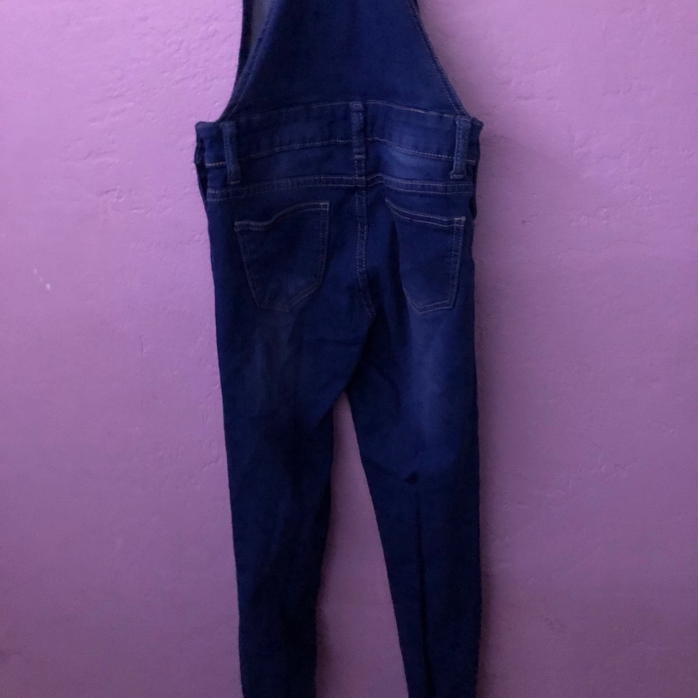 Overall dark blue denim